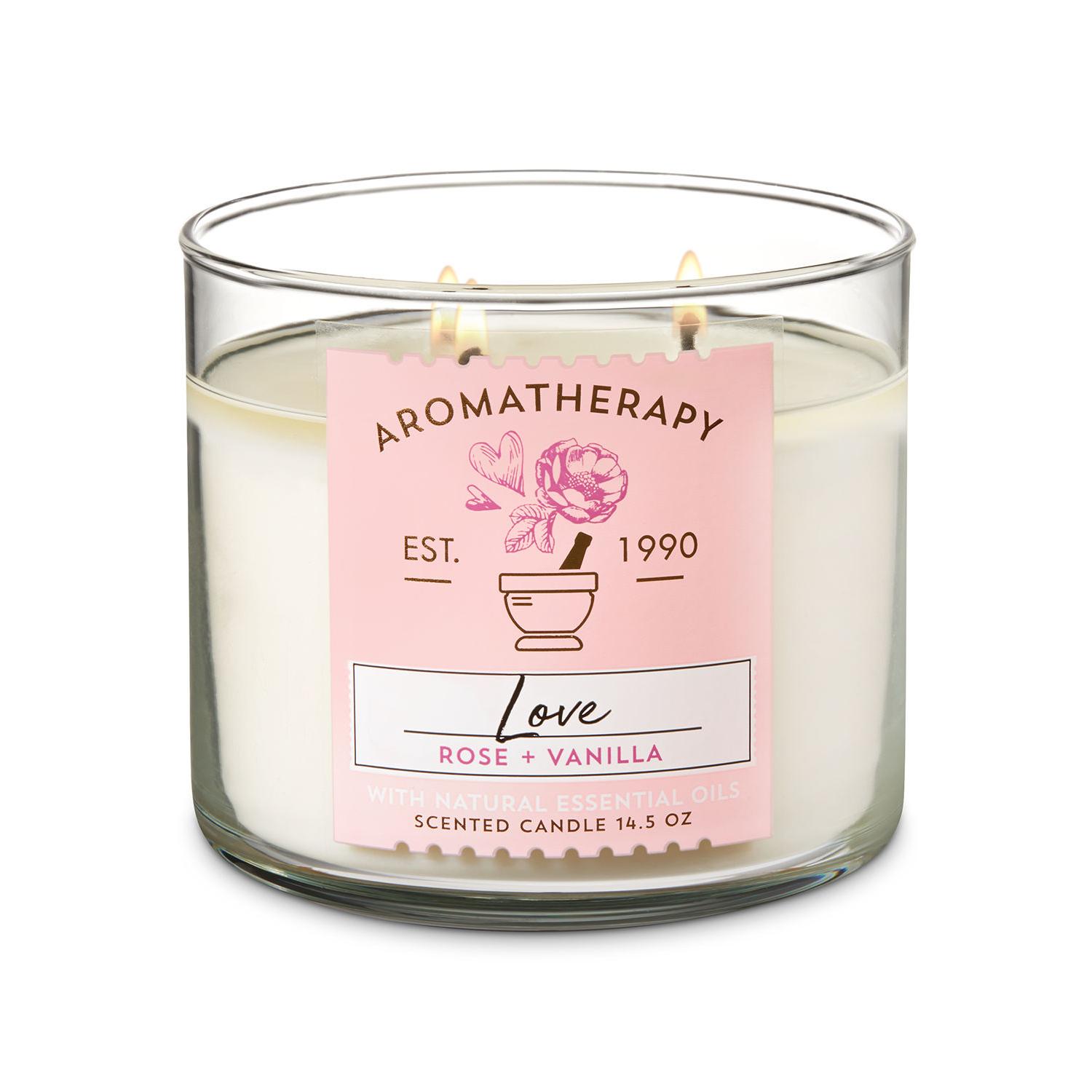 ROSE + VANILLA 3 WICK CANDLE Exquisite Perfumes