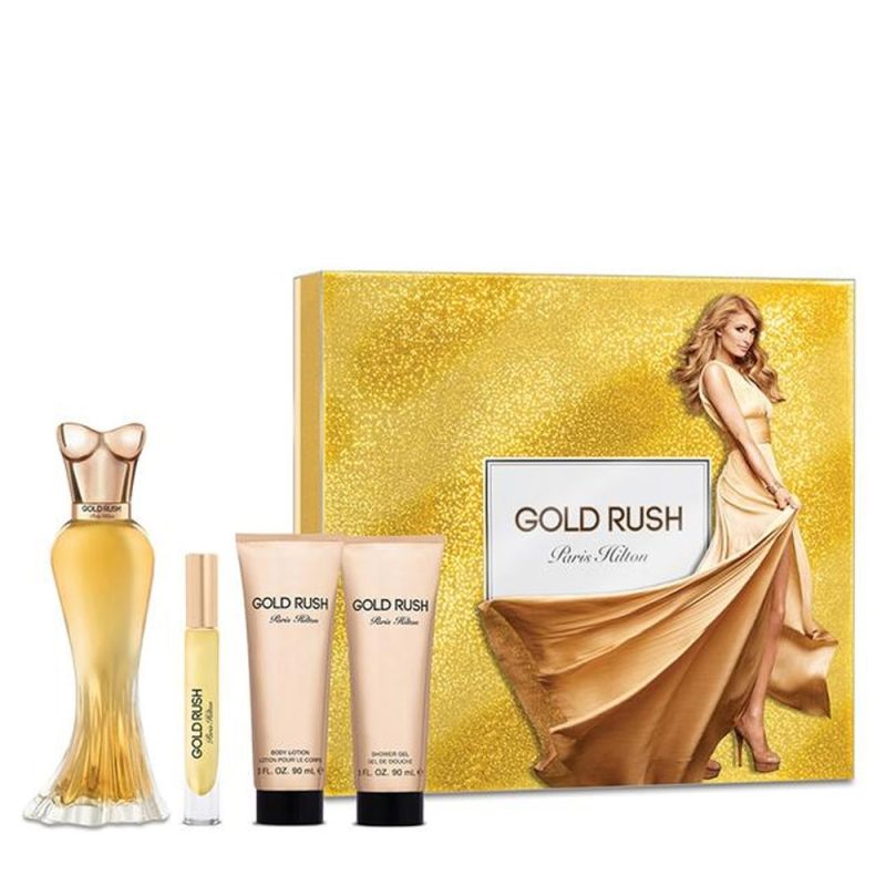 Paris Hilton Gold Rush EDP (L) 100ml + Mini 10ml + BL 90ml + SG 90ml