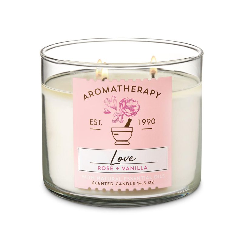 ROSE + VANILLA 3 WICK CANDLE
